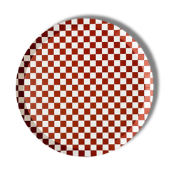 Premium Checkered Red Plate (8pcs)