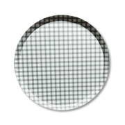 Premium Gingham Green Plate (12pcs)