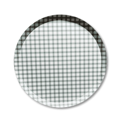 Premium Gingham Green Plate (12pcs)