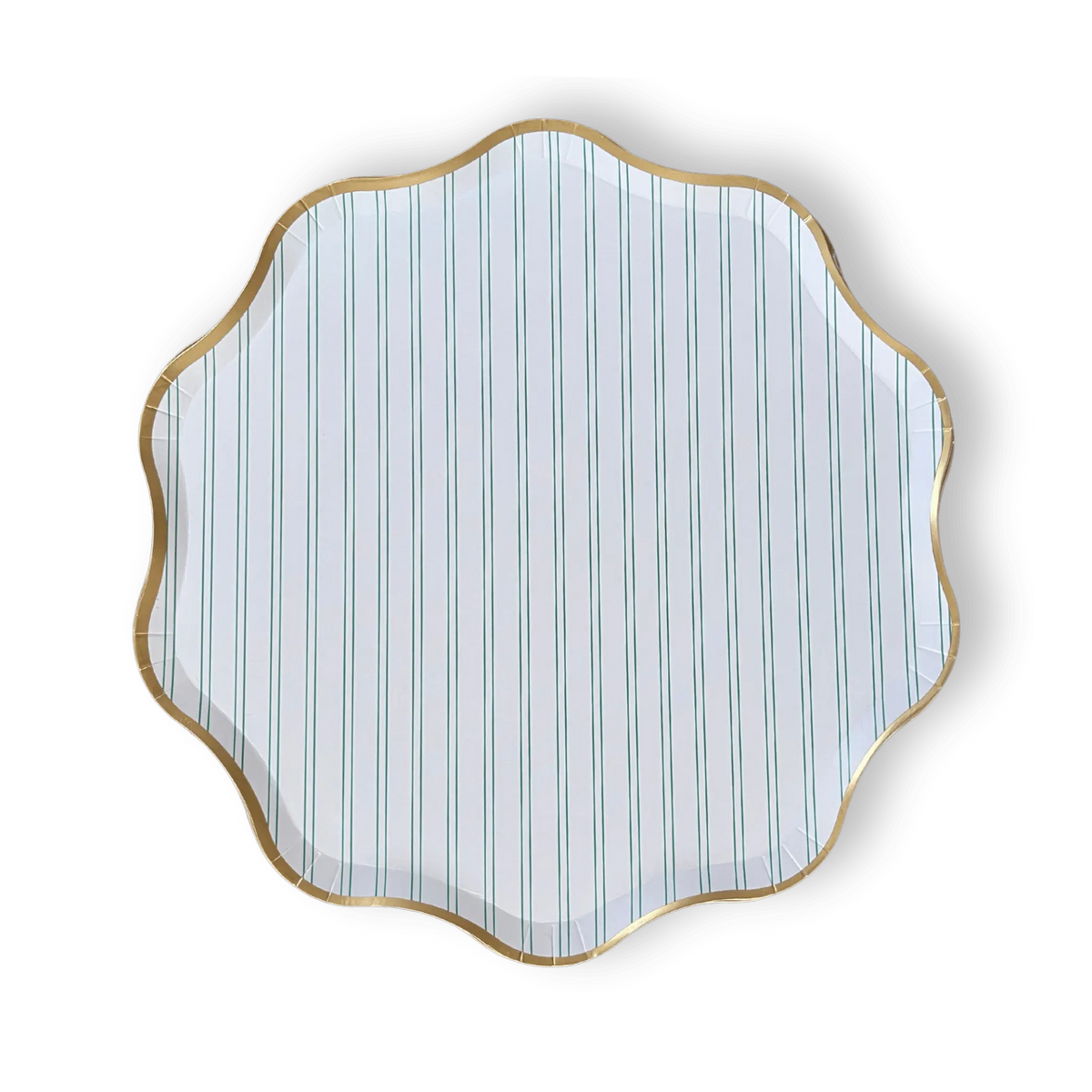Premium Green Striped Plate (12pcs)