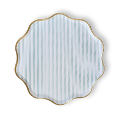 Premium Green Striped Plate (12pcs)