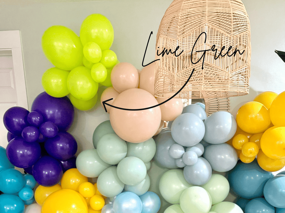Premium Lime Green Latex Balloon Cluster (5", 11” and 17”)