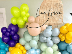 Premium Lime Green Latex Balloon Cluster (5", 11” and 17”)