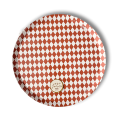 Premium Orange Bavarian Check Plate, (8pcs)