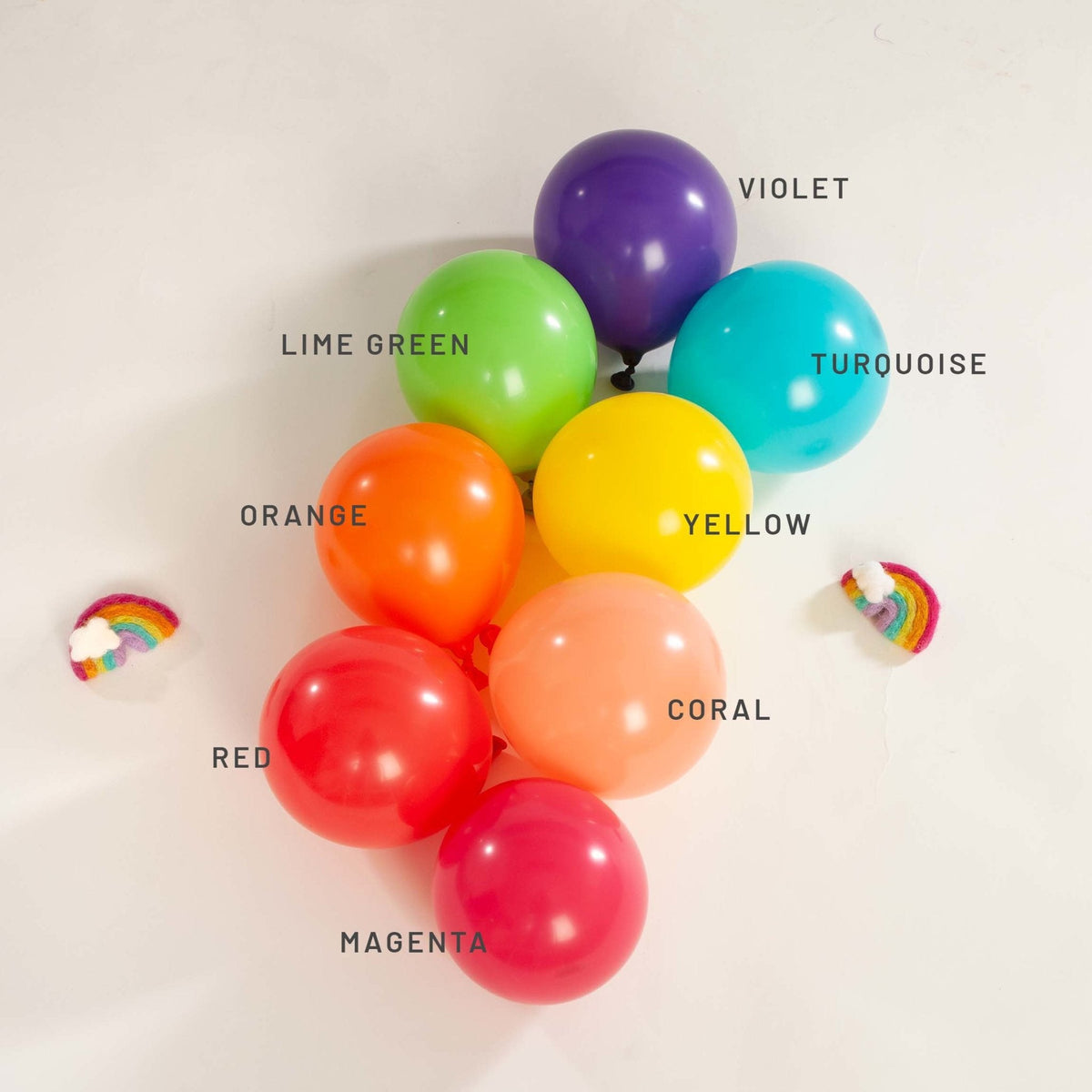 Premium Orange Latex Balloon Cluster (5", 11” and 17”)