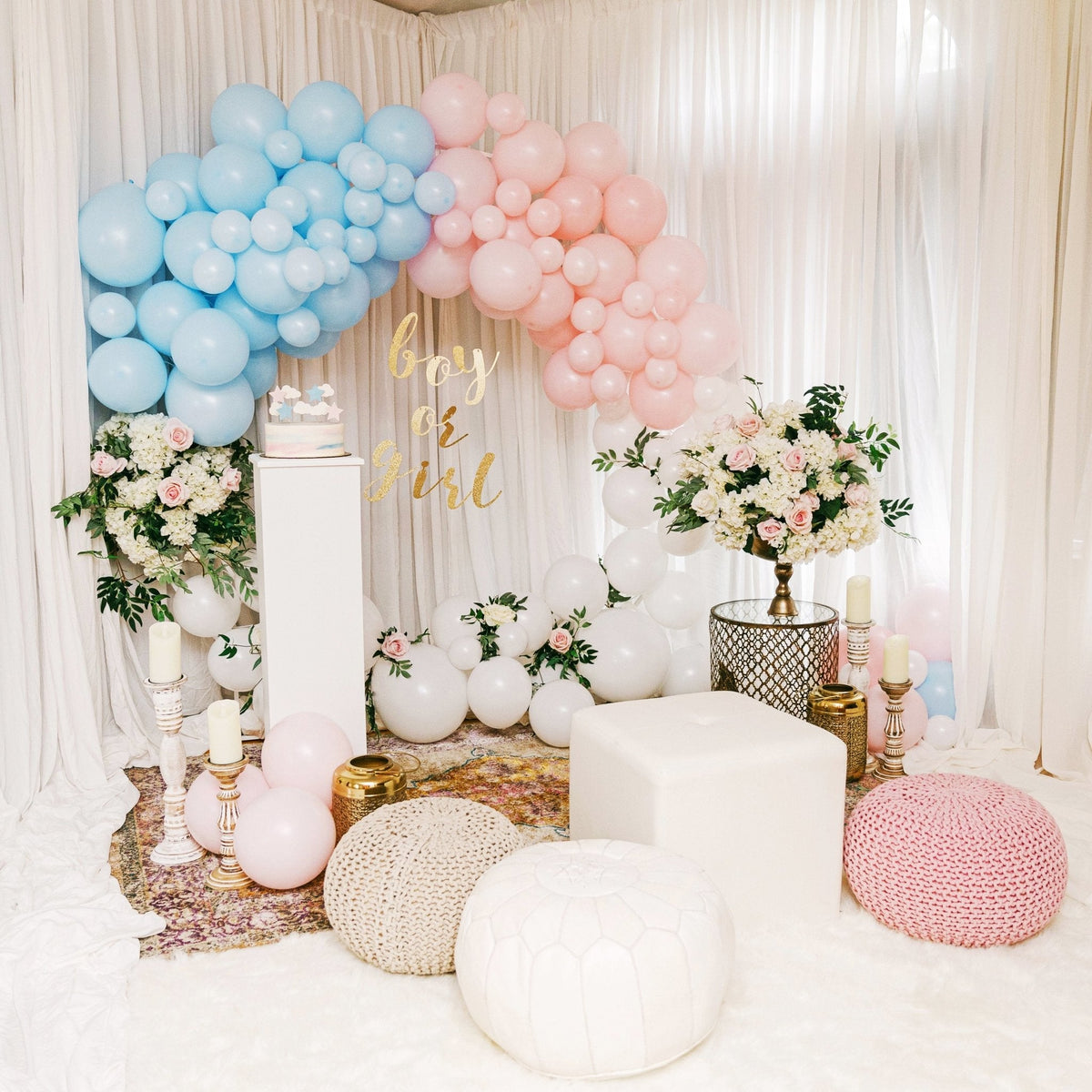 Premium Blue Ice Latex Balloon Cluster (5", 11” and 17”)