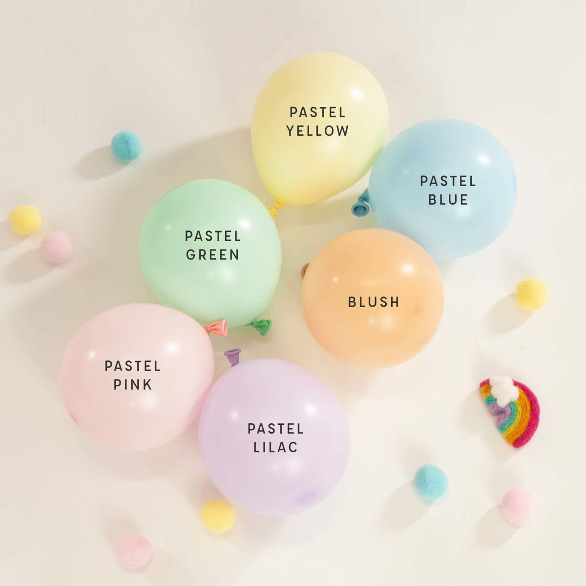 Premium Pink Lemonade Latex Balloon Cluster (5", 11” and 17”)