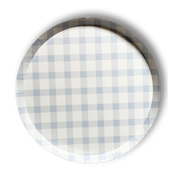 Premium Plaid Baby Blue Plate (12pcs)