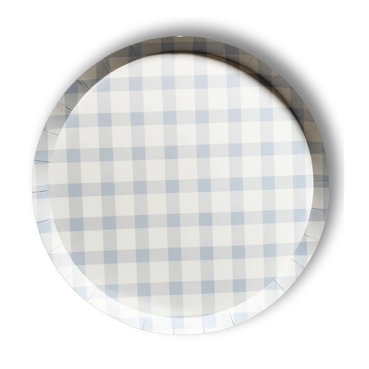 Premium Plaid Baby Blue Plate (12pcs)