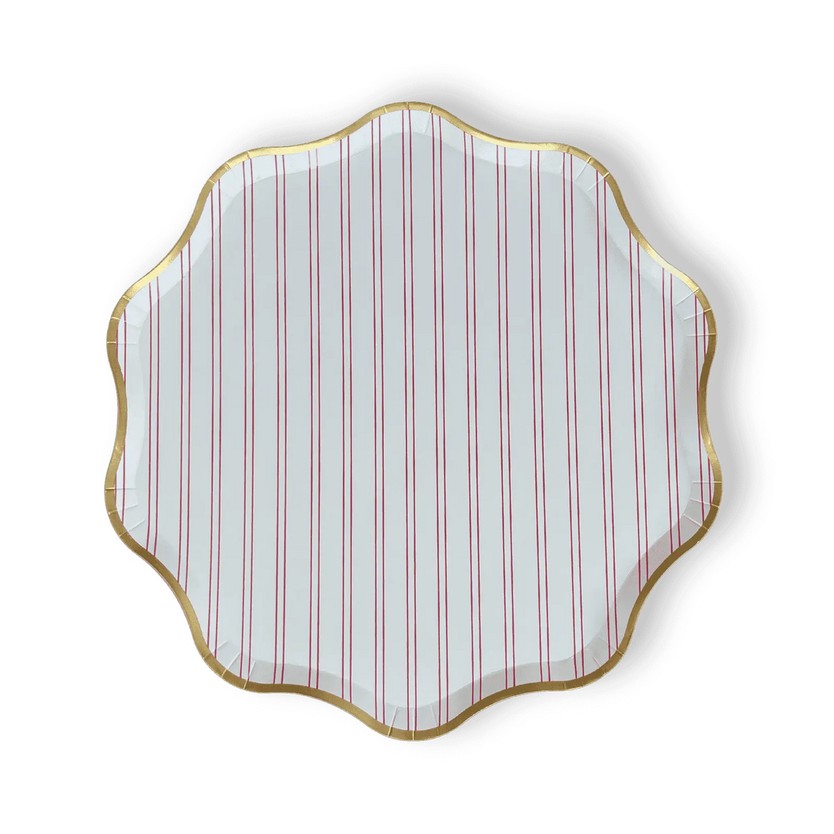 Premium Red Farmhouse Striped Plate (12pcs)