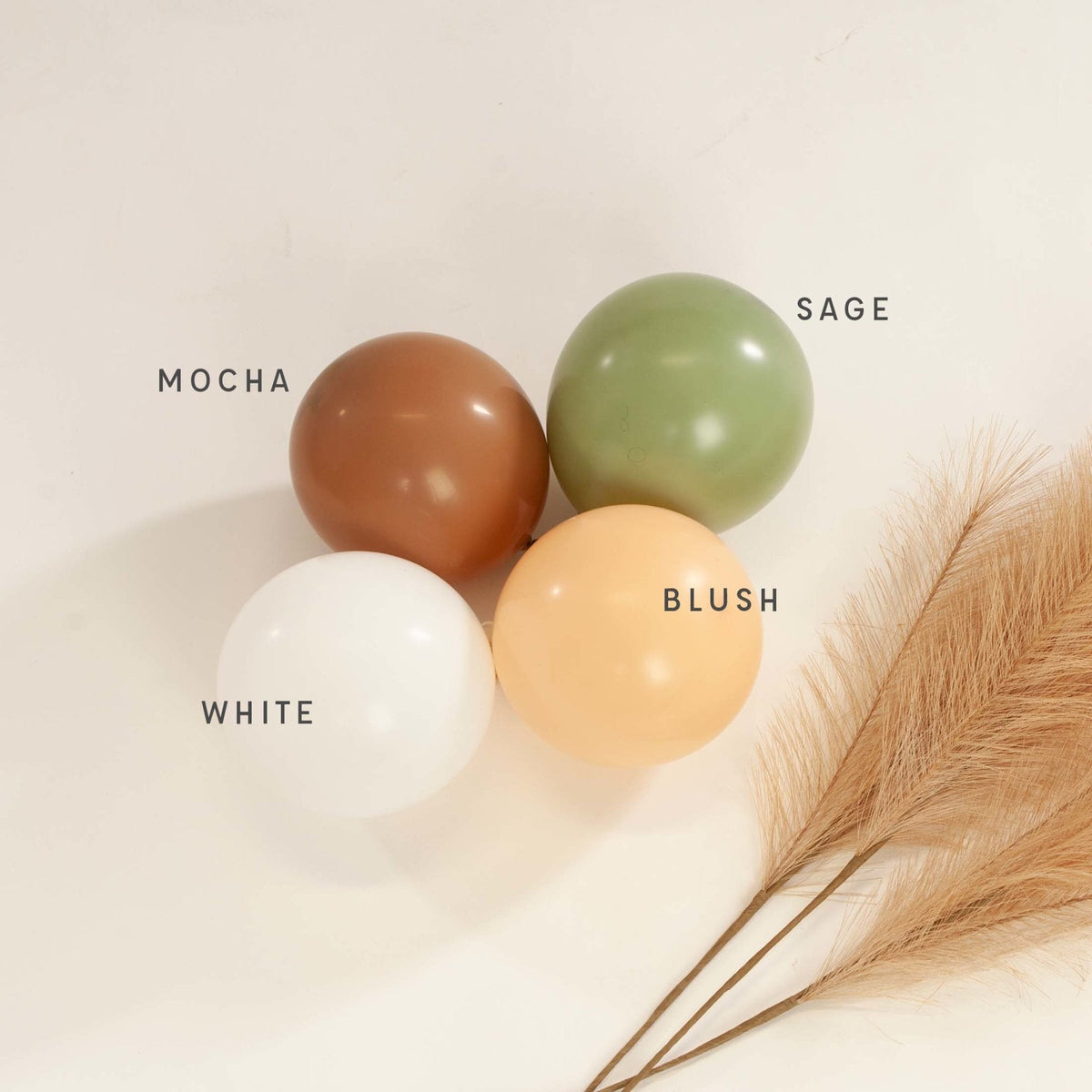 Premium White Latex Balloon Cluster (5", 11” and 17”)