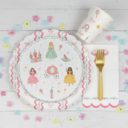 Princess Birthday Party Supplies Kit – Girls Royal Party | Plates, Cups, Napkins | Party in a Box