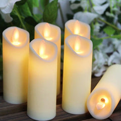 Battery-Powered LED Flameless Pillar Candles