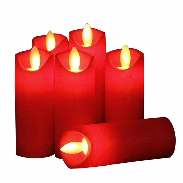 Battery-Powered LED Flameless Pillar Candles