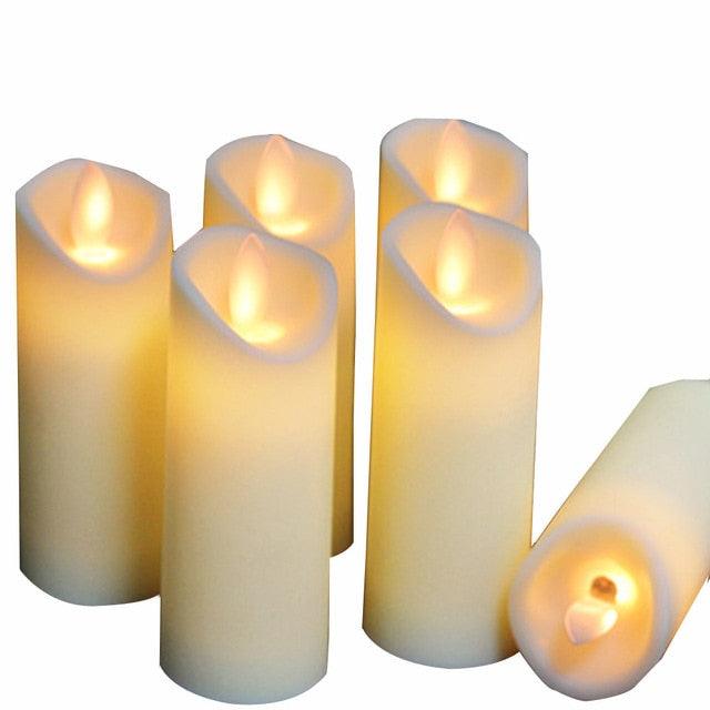 Battery-Powered LED Flameless Pillar Candles