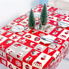 Printed Christmas Dinner Party Tablecloth