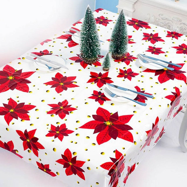 Printed Christmas Dinner Party Tablecloth