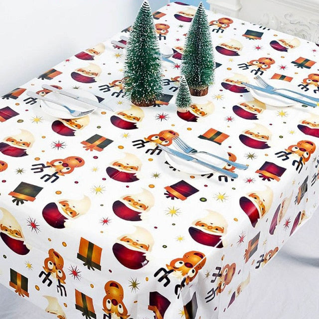 Printed Christmas Dinner Party Tablecloth