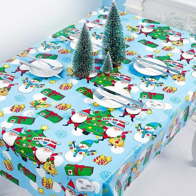 Printed Christmas Dinner Party Tablecloth