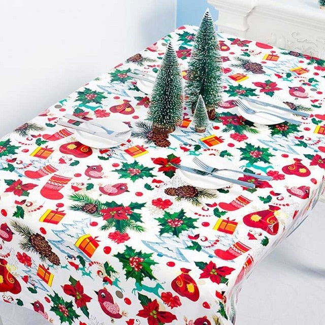 Printed Christmas Dinner Party Tablecloth