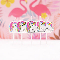 Unicorn and Flamingo Cake Candles