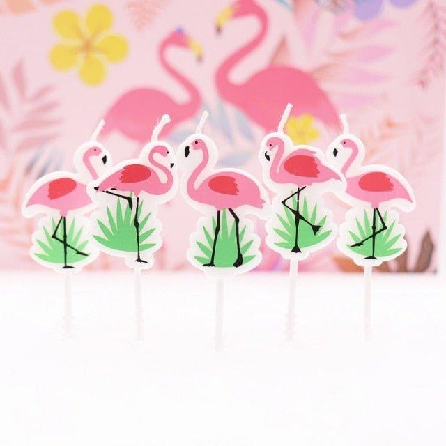 Unicorn and Flamingo Cake Candles