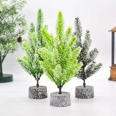 Mini Snowy Green Artificial Christmas Tree