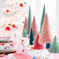 Mini Bottle Brush Christmas Tree Sets, 5 to 16 cm
