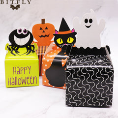 Ghost, Pumpkin, Spider and Cat Paper Candy Boxes