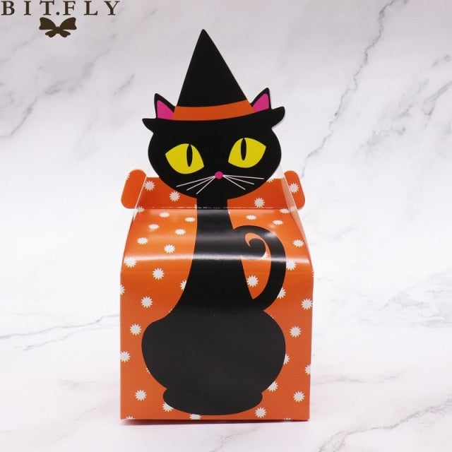 Ghost, Pumpkin, Spider and Cat Paper Candy Boxes
