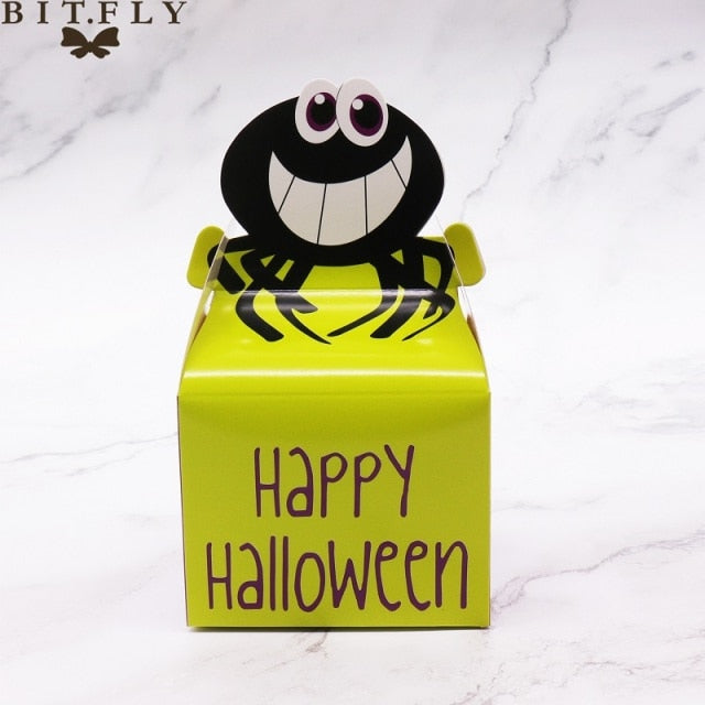 Ghost, Pumpkin, Spider and Cat Paper Candy Boxes