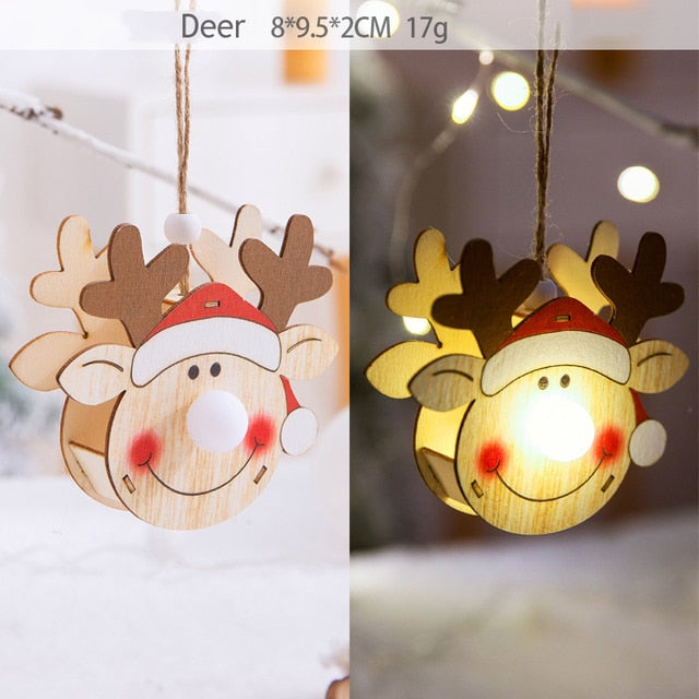 Wooden Christmas Hanging Ornaments