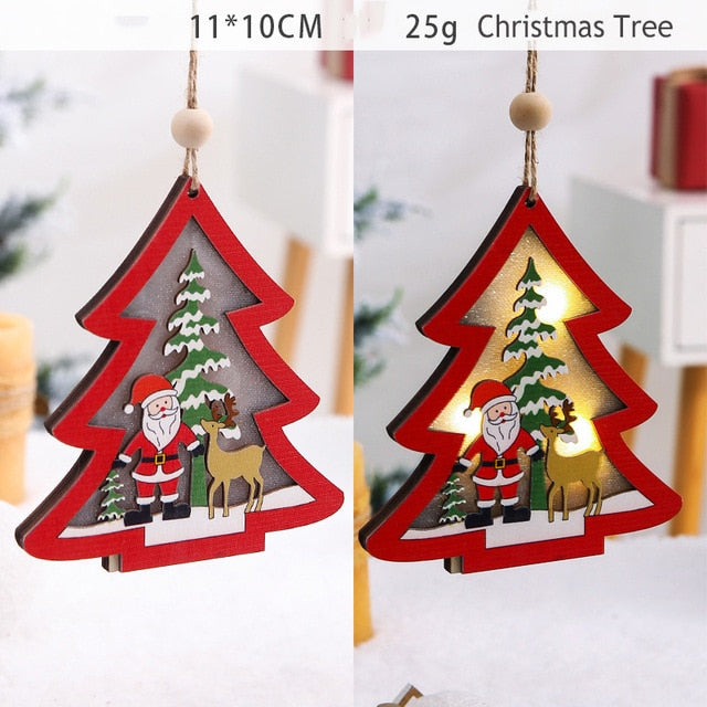 Wooden Christmas Hanging Ornaments