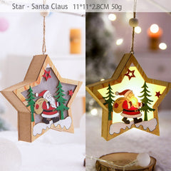 Wooden Christmas Hanging Ornaments