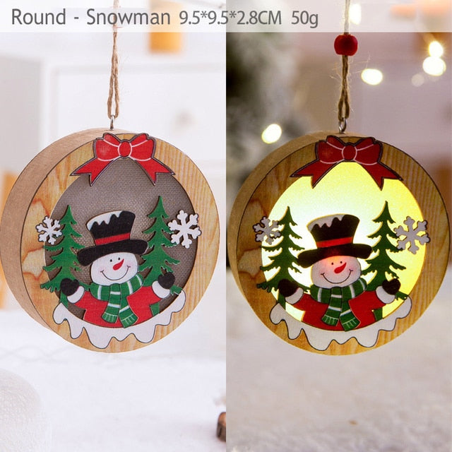 Wooden Christmas Hanging Ornaments