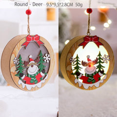 Wooden Christmas Hanging Ornaments
