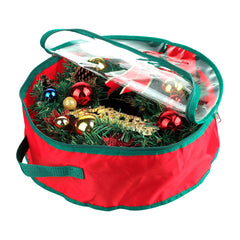 Clear Christmas Wreath Storage Bag with Handle