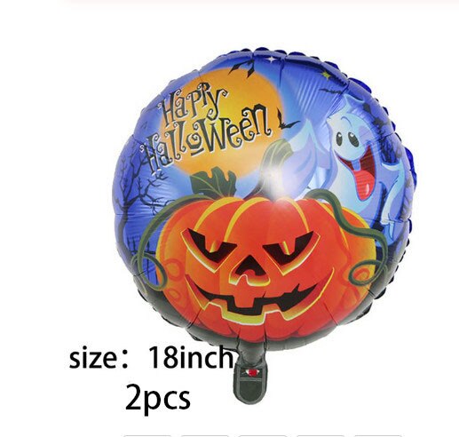 Bat, Skull, Ghost and Pumpkin Halloween Balloons