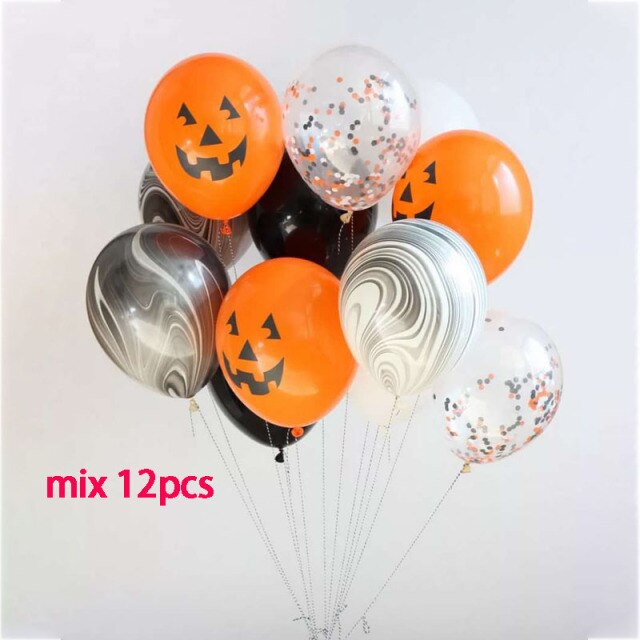 Bat, Skull, Ghost and Pumpkin Halloween Balloons