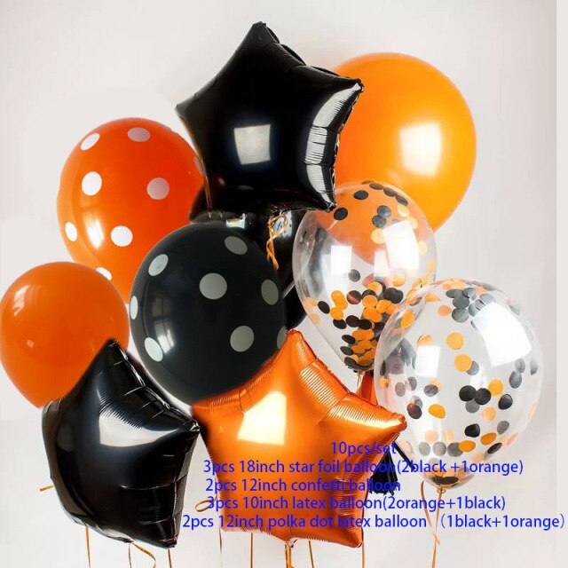 Bat, Skull, Ghost and Pumpkin Halloween Balloons