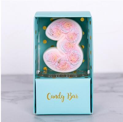 Rose Number Birthday Candles, 0 to 9