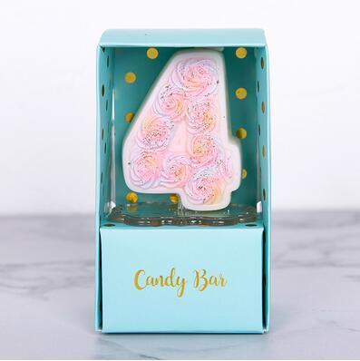 Rose Number Birthday Candles, 0 to 9