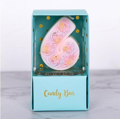 Rose Number Birthday Candles, 0 to 9