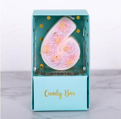 Rose Number Birthday Candles, 0 to 9