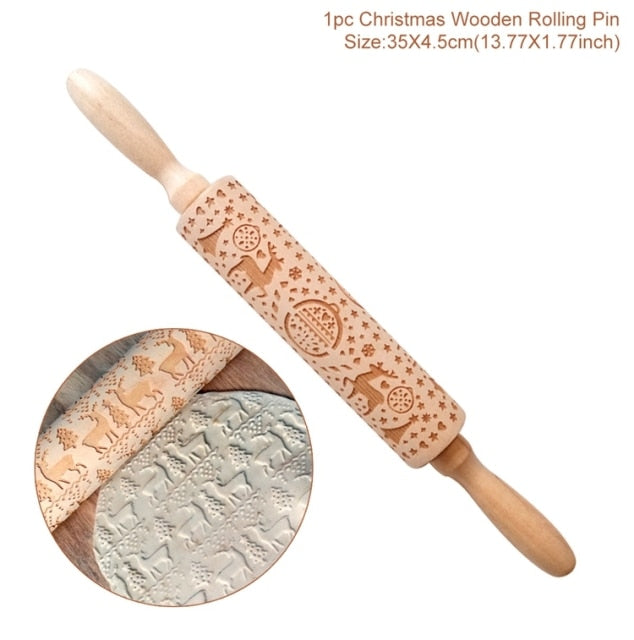Reindeer Embossing Rolling Pin