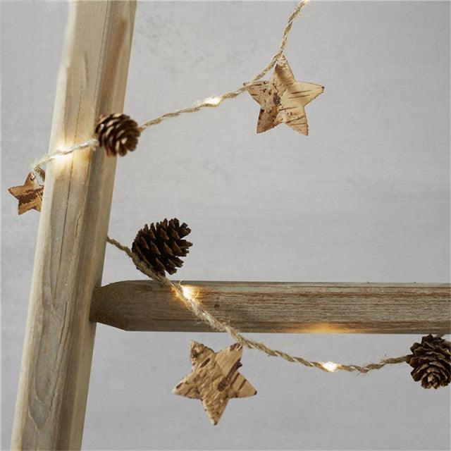 Copper Wire Pine Cone LED for Christmas Tree Decorations