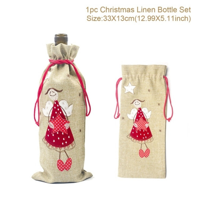 Christmas Wine Bottle Cover