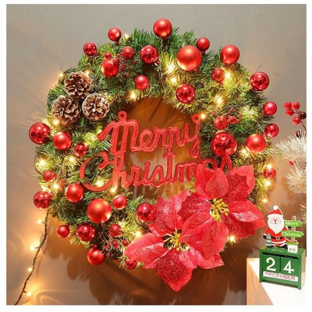 Pre-Lit Christmas Garland & Wreath Decorations