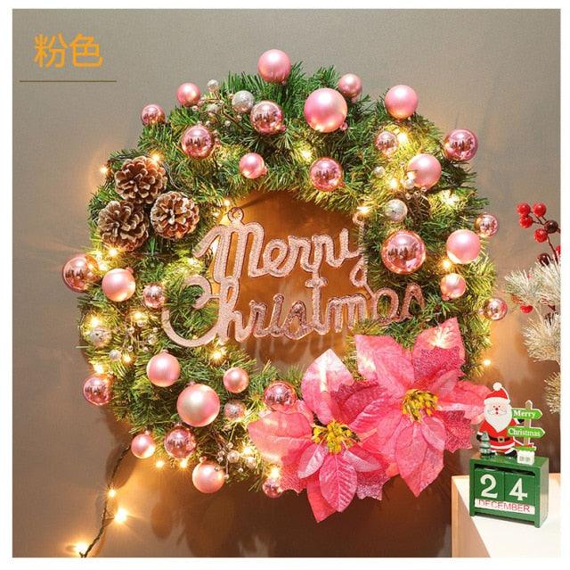 Pre-Lit Christmas Garland & Wreath Decorations