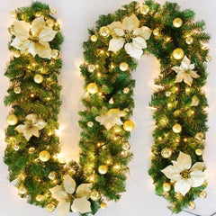 Pre-Lit Christmas Garland & Wreath Decorations